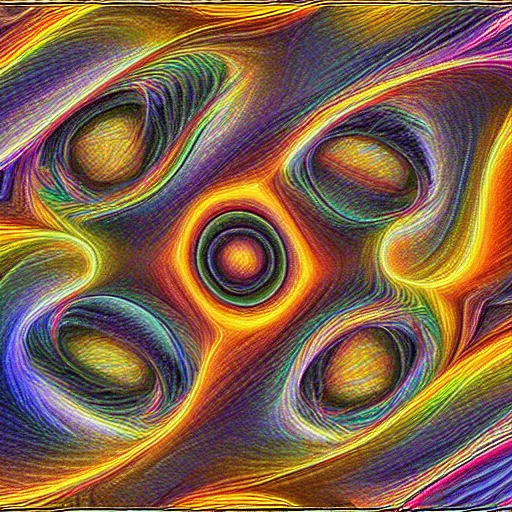 Image similar to ai generated image by google deep dream. deepdream