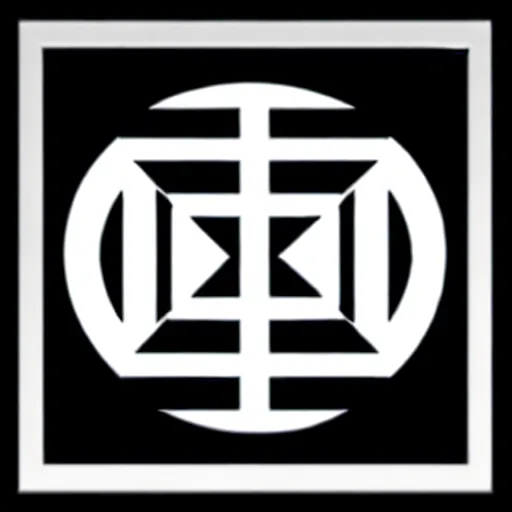 Prompt: minimal geometric clubs symbol by karl gerstner, monochrome, symmetrical