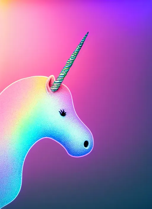 Prompt: unicorn wearing vr headset, vr headset in techno background, soft gradient texture, realistic 3 d render, high lights, 4 k, high detailed photography, 5 0 mm lens, rich vivid colors, smooth gradients, depth of field, cinematic, hyper realism, high detail, octane render, unreal engine, 8 k