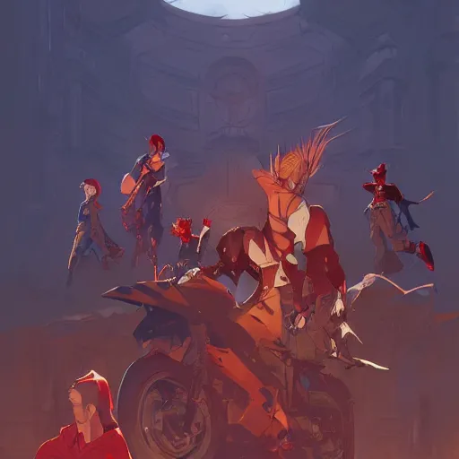 Image similar to hero world trigun, behance hd by jesper ejsing, by rhads, makoto shinkai and lois van baarle, ilya kuvshinov, rossdraws global illumination