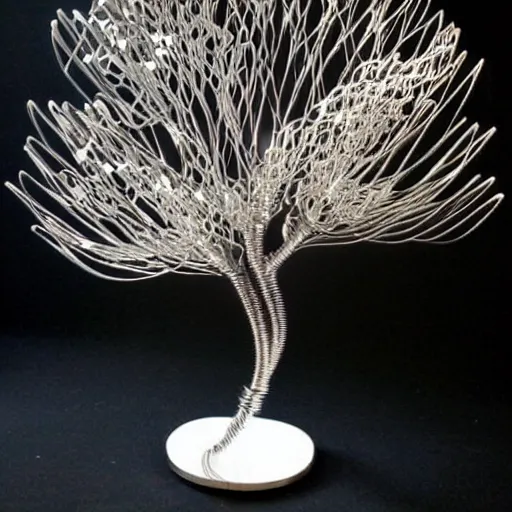 Image similar to futuristic contemporary wire tree, art deco, art nouveau, intricate, elaborate, highly detailed, dramatic lighting