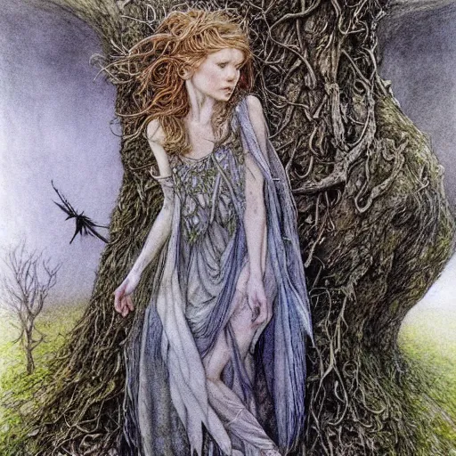 Prompt: fairy of the forgotten wood. highly detailed, hyper detailed, art by alan lee