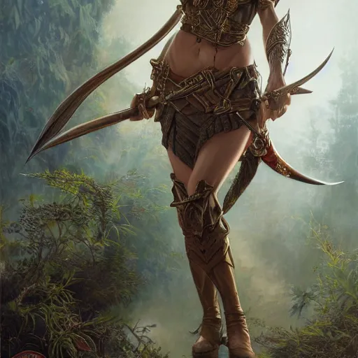 Image similar to Elven Huntress, detailed, centered, digital painting, artstation, concept art, donato giancola, Joseph Christian Leyendecker, WLOP, Boris Vallejo, Breathtaking, 8k resolution, extremely detailed, beautiful, establishing shot, artistic, hyperrealistic, beautiful face, octane render, cinematic lighting, dramatic lighting, masterpiece