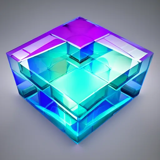 Prompt: beautiful 3d shapes colorful transparent overlapping, 3d render unreal engine trending on artstation