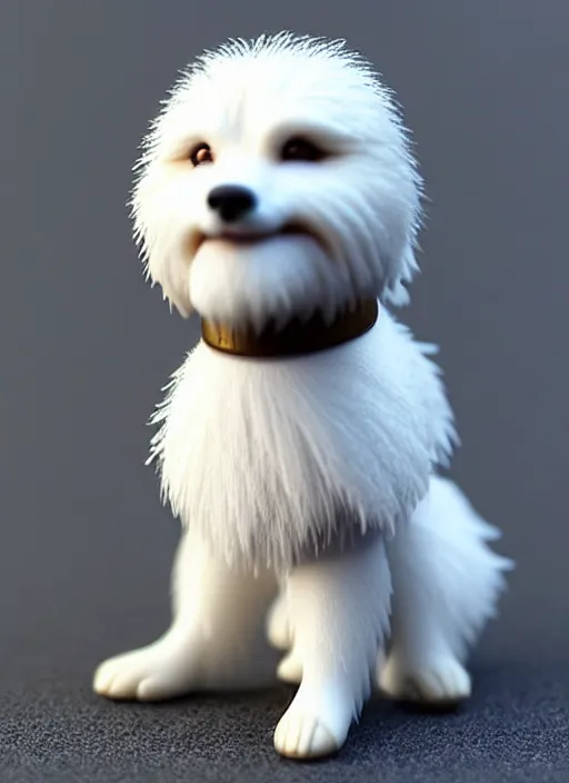 Image similar to 80mm resin detailed miniature of fluffy dog, Product Introduction Photos, 4K, Full body