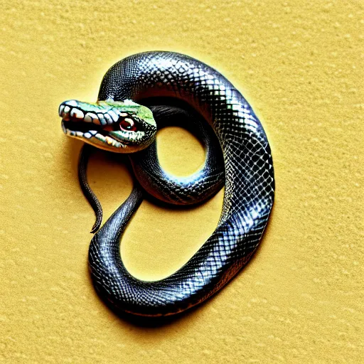 Prompt: snake amulet. white background. very realistic high detailed snake head, tail, joe fenton, dan hilliel, 4 k, ultra sharp, extreme high detail