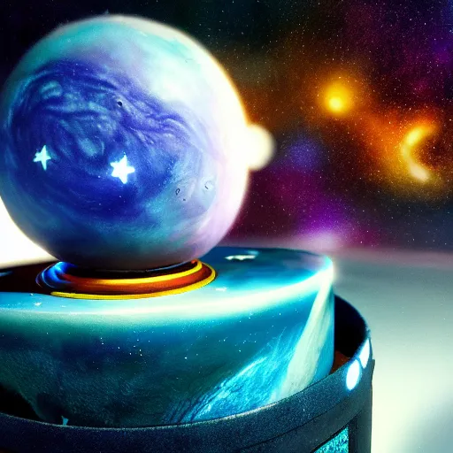 Image similar to A space universe cake, stars, planets, realistic, unreal render, unreal engine 5, octane, high definition, behance, artstation
