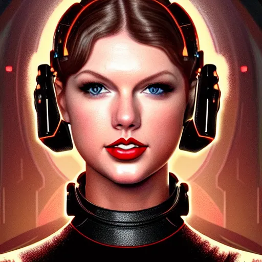 Image similar to Portrait of Taylor Swift as Princess Leia in Star Wars, intricate, elegant, super highly detailed, professional digital painting, artstation, concept art, smooth, sharp focus, no blur, no dof, extreme illustration, Unreal Engine 5, 8K