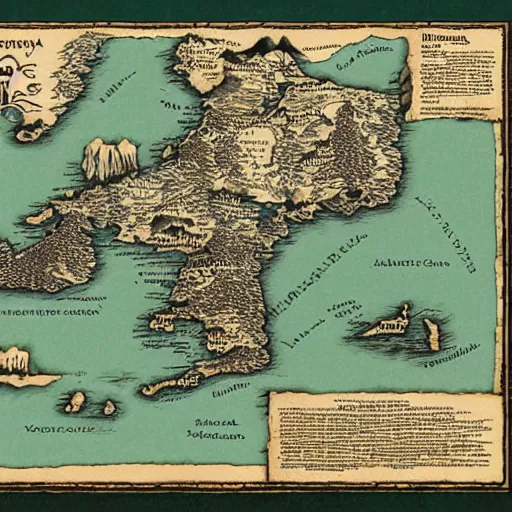 Image similar to map of michigan in middle earth