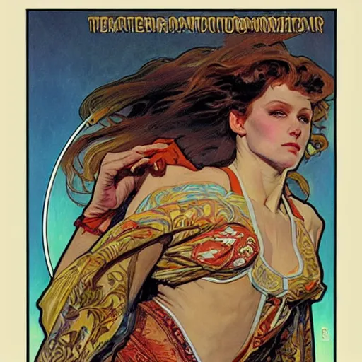 Image similar to Armbar. Epic painting by James Gurney, Alphonso Mucha.