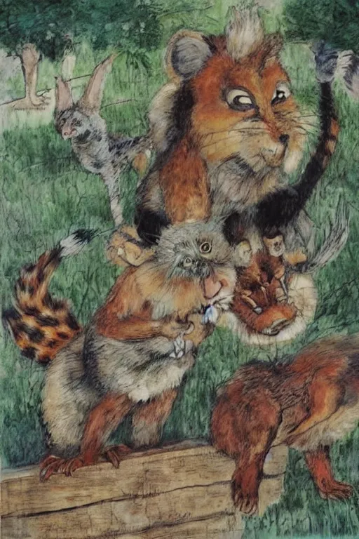 Image similar to animals in the playground by jerry pinkney