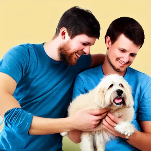 Prompt: photo of two man giving each other a pet on the shoulder, highly detailed, ultra realistic