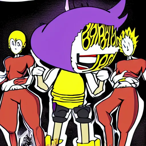 Image similar to Saitama as the cuphead boss