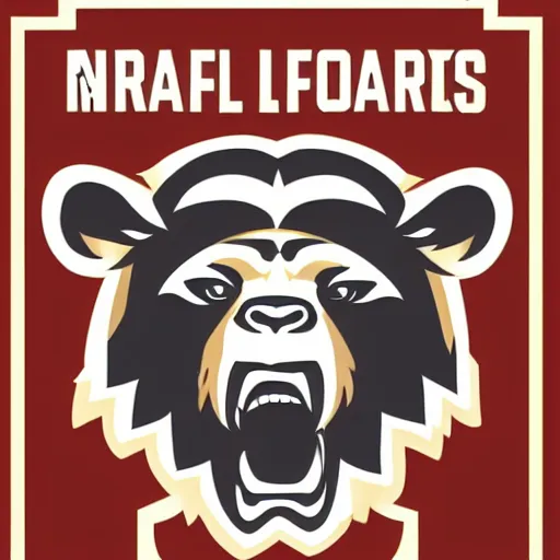 Image similar to concept logo design for a grizzly bear NFL team