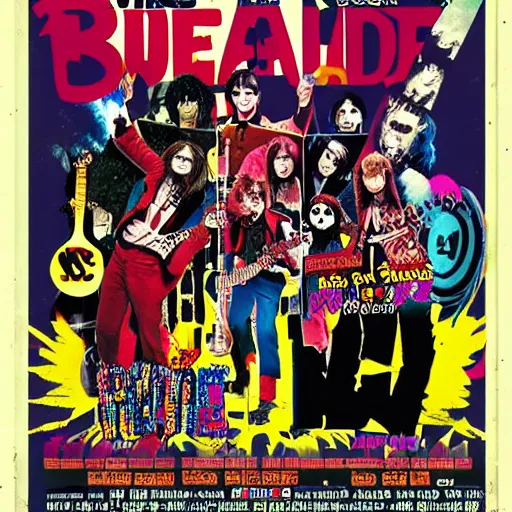 Image similar to a band the beatles as a suicide squad, dc movie poster