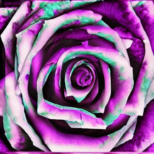 Prompt: corrupted glitch art of a rose