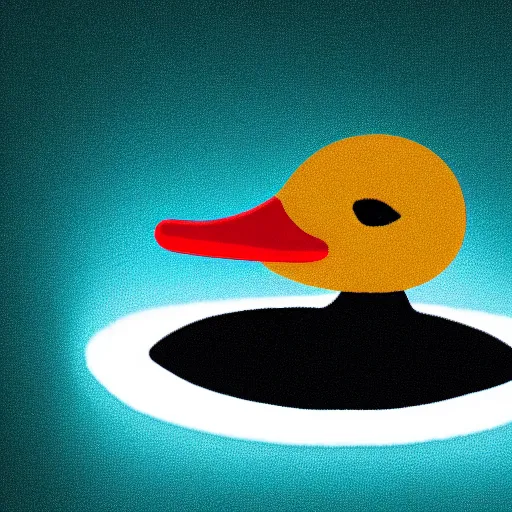 Prompt: terrifying image of an evil duck entity