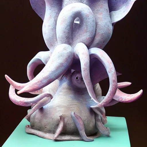 Image similar to sculpture of a pig - octopus, work in progress, neo - expressionism