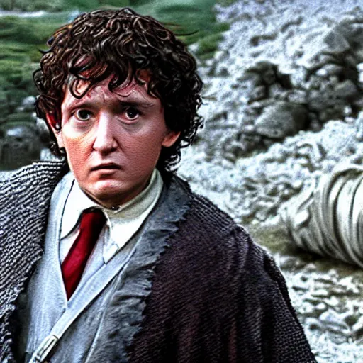 Image similar to donald trump as frodo in mordor