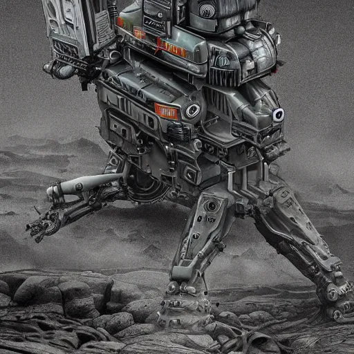 Image similar to Very very very very highly detailed sci-fi Watermelon HIMARS machine. Realistic Concept digital art in style of Hiromasa Ogura Gost in the shell, epic dimensional light