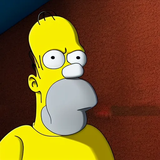 A volumetric octane render portrait of Homer Simpson. | Stable ...