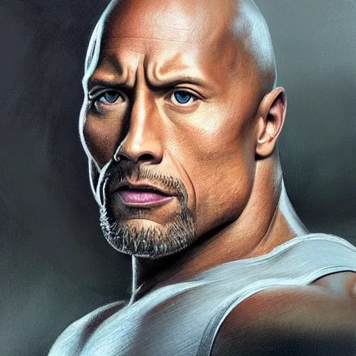 Image similar to full figure ultra realistic illustration, dwayne johnson as regina george, intricate, elegant, highly detailed, digital painting, artstation, concept art, smooth, sharp focus, illustration, art by artgerm and greg rutkowski and alphonse mucha