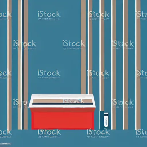 Image similar to cash register in front of a wall of building supplies vector art