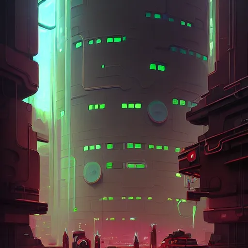 Image similar to cyberpunk donut, by andreas rocha