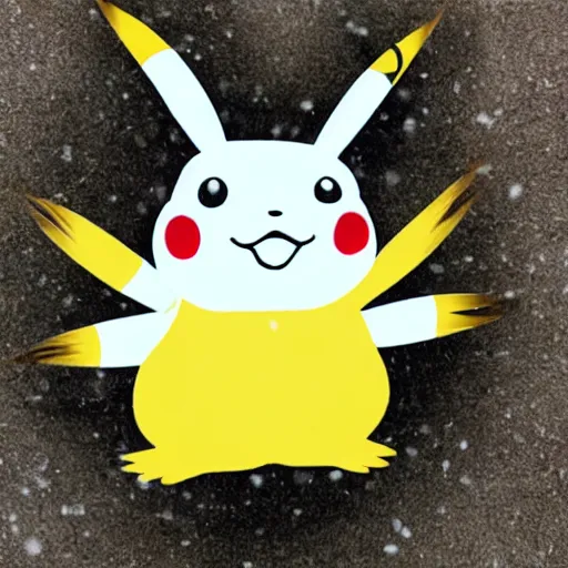 Image similar to a snow Pikachu