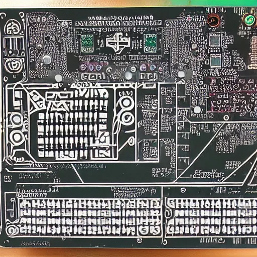 Image similar to mystical arcane sigil ritual computer circuit board