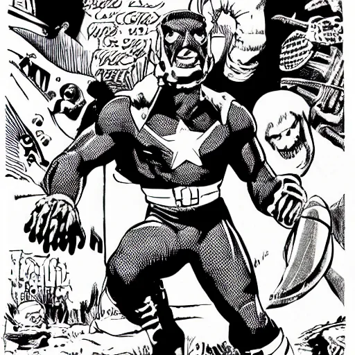 Image similar to captain lizard by jack kirby