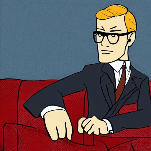 Ralph Fieness as Kingsman secret service agent cartoon | Stable Diffusion |  OpenArt