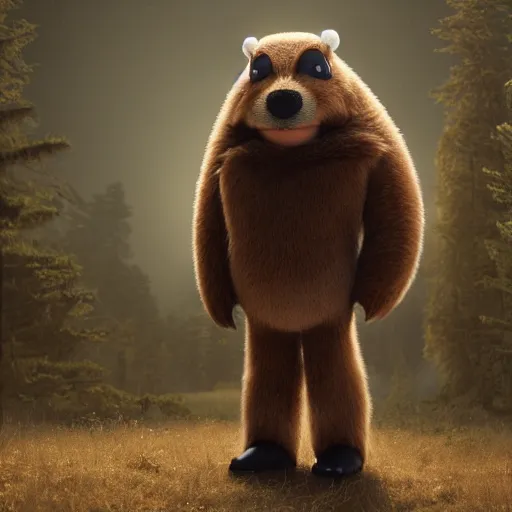 Image similar to hyperrealistic dslr film still of justin bieber disguised as anthropomorphic ( beaver ), stunning 8 k octane comprehensive 3 d render, inspired by istvan sandorfi & greg rutkowski & unreal engine, perfect symmetry, dim volumetric cinematic lighting, extremely hyper - detailed, incredibly real lifelike attributes & flesh texture, intricate, masterpiece, artstation