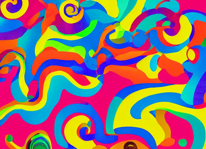 Prompt: colorful digital art in the style of Alex Kiesling