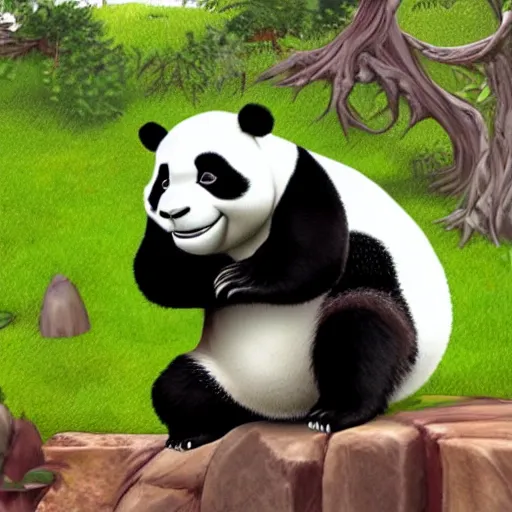 Image similar to Panda Shrek