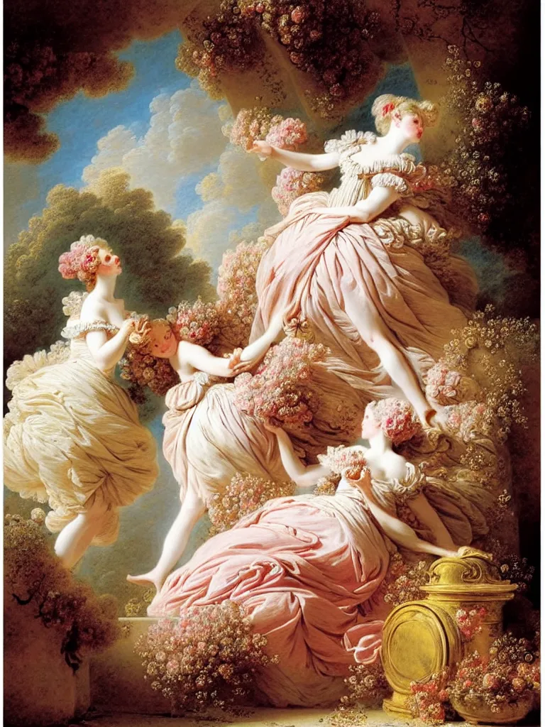 Image similar to fragrance advertising campaign by jean honore fragonard, highly detailed, intricate