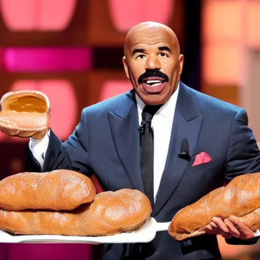 Prompt: steve harvey as nutella bread.