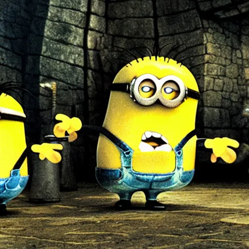 Image similar to the still of the minions in Lord of The Rings,