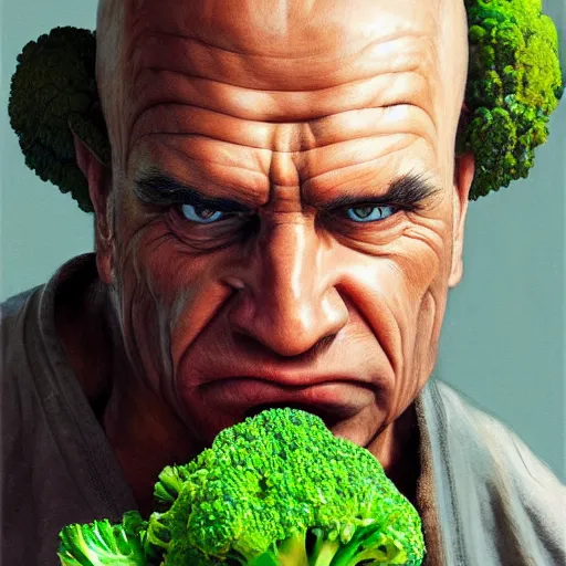 Image similar to a masterpiece portrait of popeye with huge biceps holding a broccoli. very detailed eyes. intricate, elegant, highly detailed. trending on artstation, digital art, by stanley artgerm lau, wlop, rossdraws, james jean, andrei riabovitchev, marc simonetti, yoshitaka amano