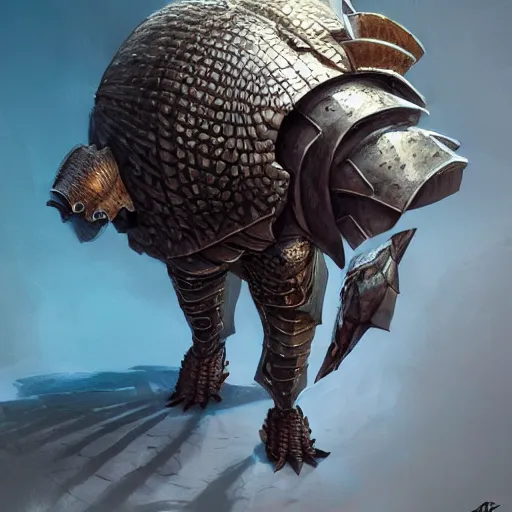 Prompt: an armored armadillo, made by stanley artgerm lau, wlop, rossdraws, artstation, cgsociety, concept art, cgsociety, octane render, trending on artstation, artstationhd, artstationhq, unreal engine, 4 k, 8 k,
