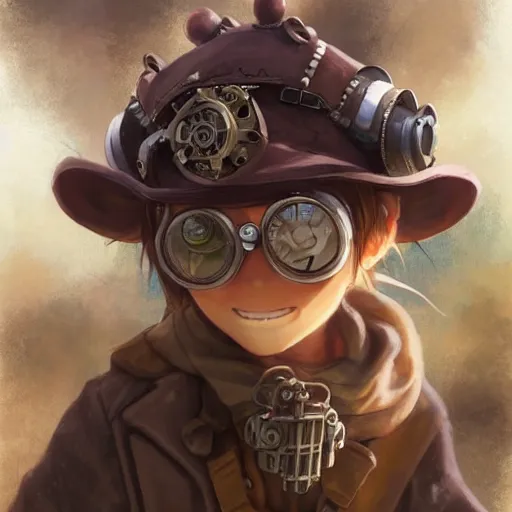 a detailed portrait of a made in abyss character with