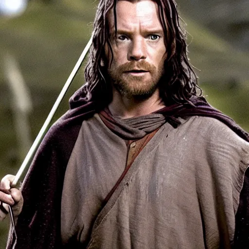 Image similar to Ewan McGregor as Aragorn