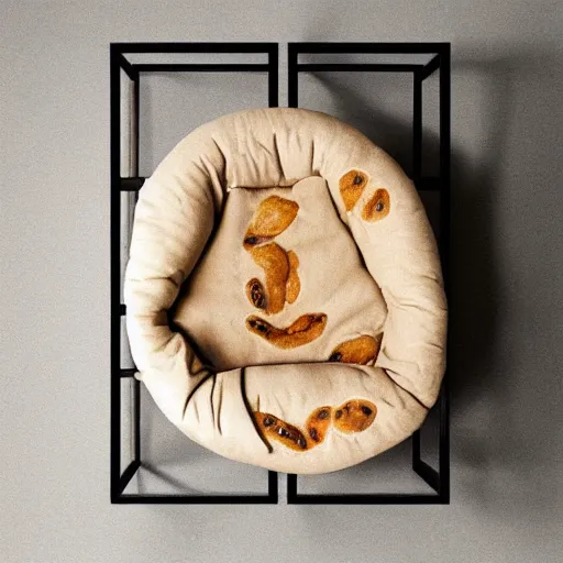 Prompt: a naan bed. ikea trending on artsation