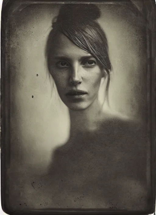 Image similar to old wet plate collodion photography portrait, hyper realistic, elegant, highly detailed, parallax, leica, medium format, by jheronimus bosch and greg rutkowski