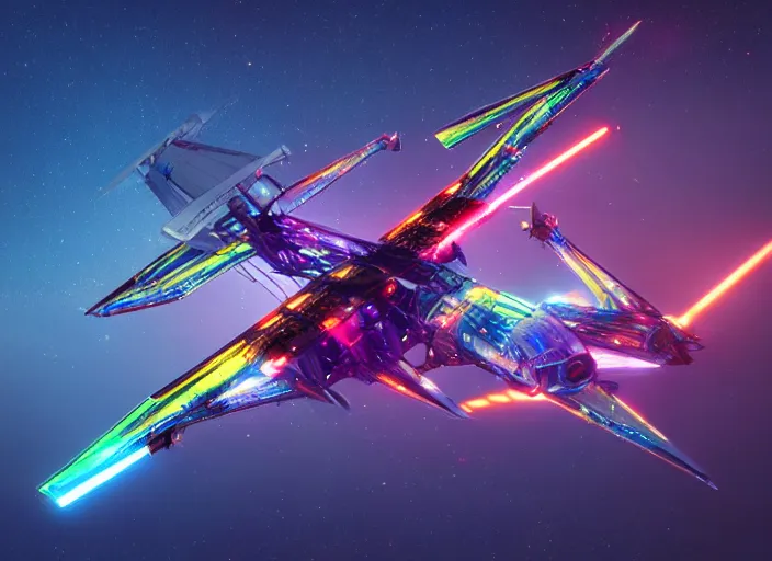 Prompt: Cyberpunk mechanical airplane with neon lights flying in the clouds at night, cinematic