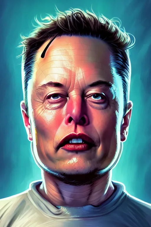 Prompt: elon musk as rick sanzhez from rick and morty, realistic portrait, symmetrical, highly detailed, digital painting, artstation, concept art, smooth, sharp focus, illustration, cinematic lighting, art by artgerm and greg rutkowski and alphonse mucha
