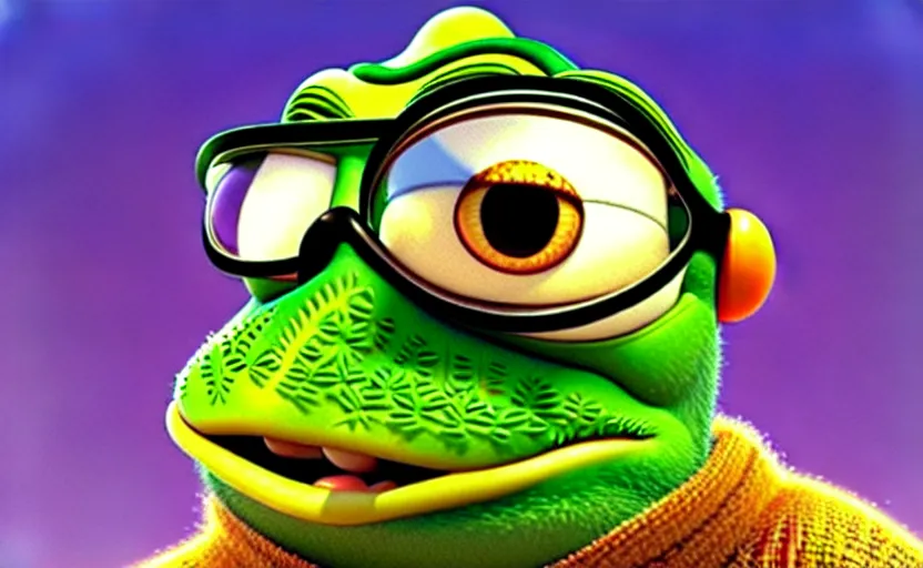 Image similar to pepe pixar