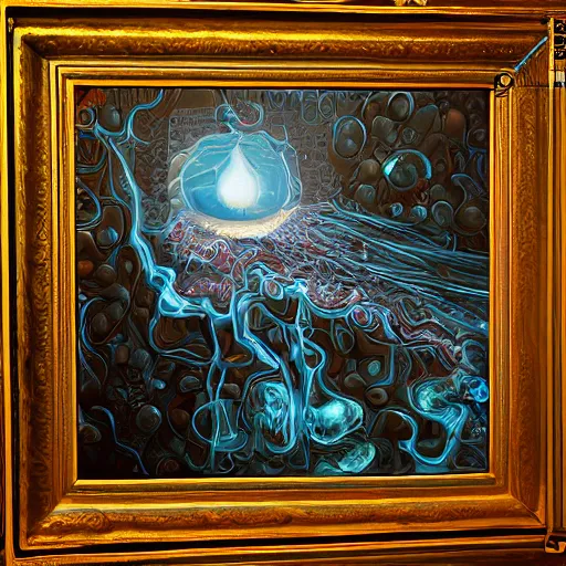 Image similar to consciousness defines reality, oil on canvas, intricate, 8k, HDR, CG Society