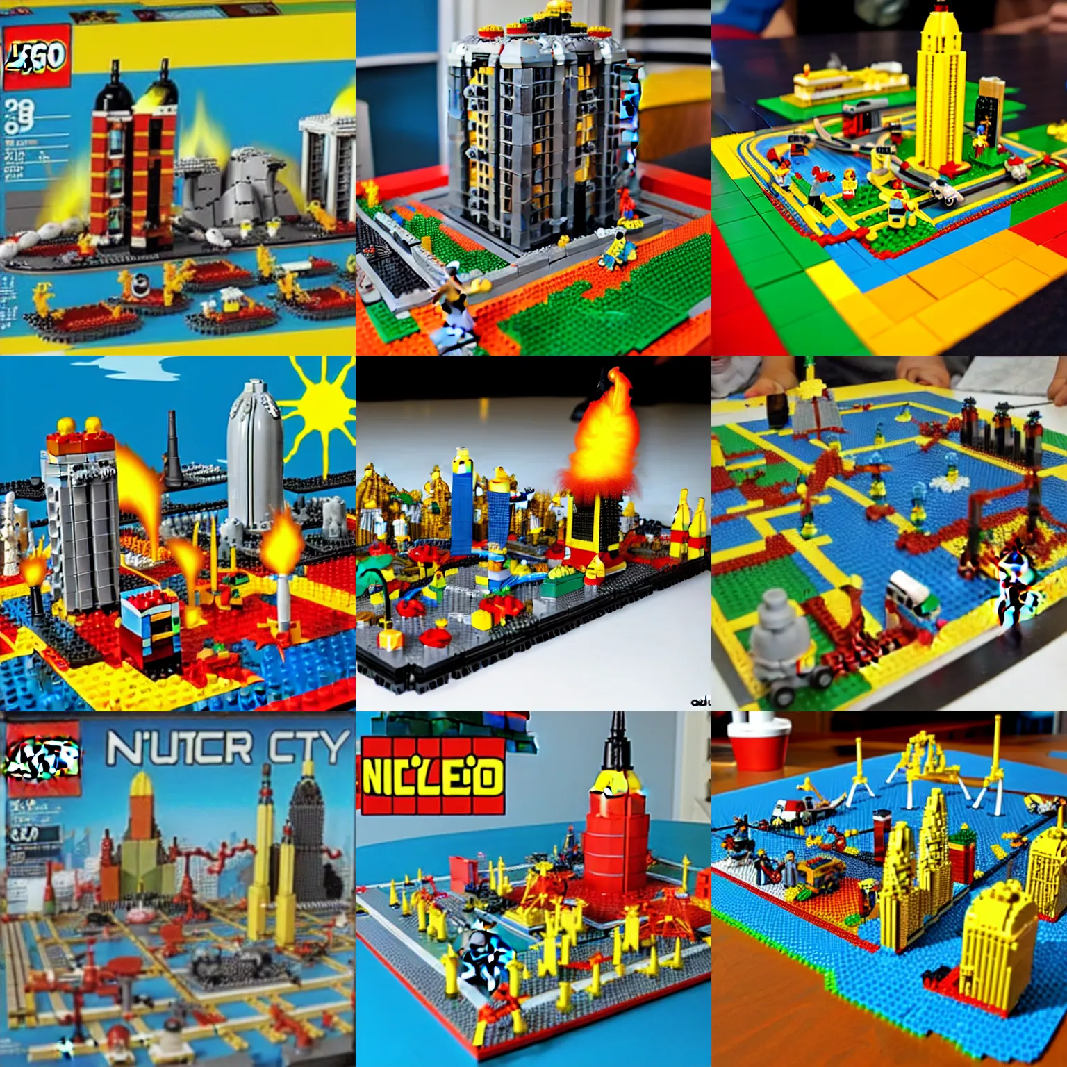 Image similar to nuclear explosion in lego city