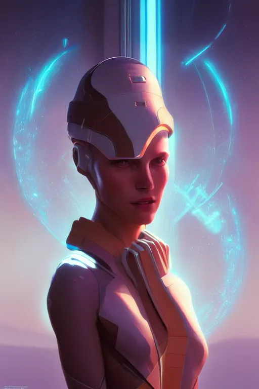 Image similar to a futuristic woman, highly detailed, digital painting, artstation, concept art, smooth, sharp focus, illustration, unreal engine 5, 8 k, art by ross tran and greg rutkowski and alphonse mucha and ralph mcquarrie